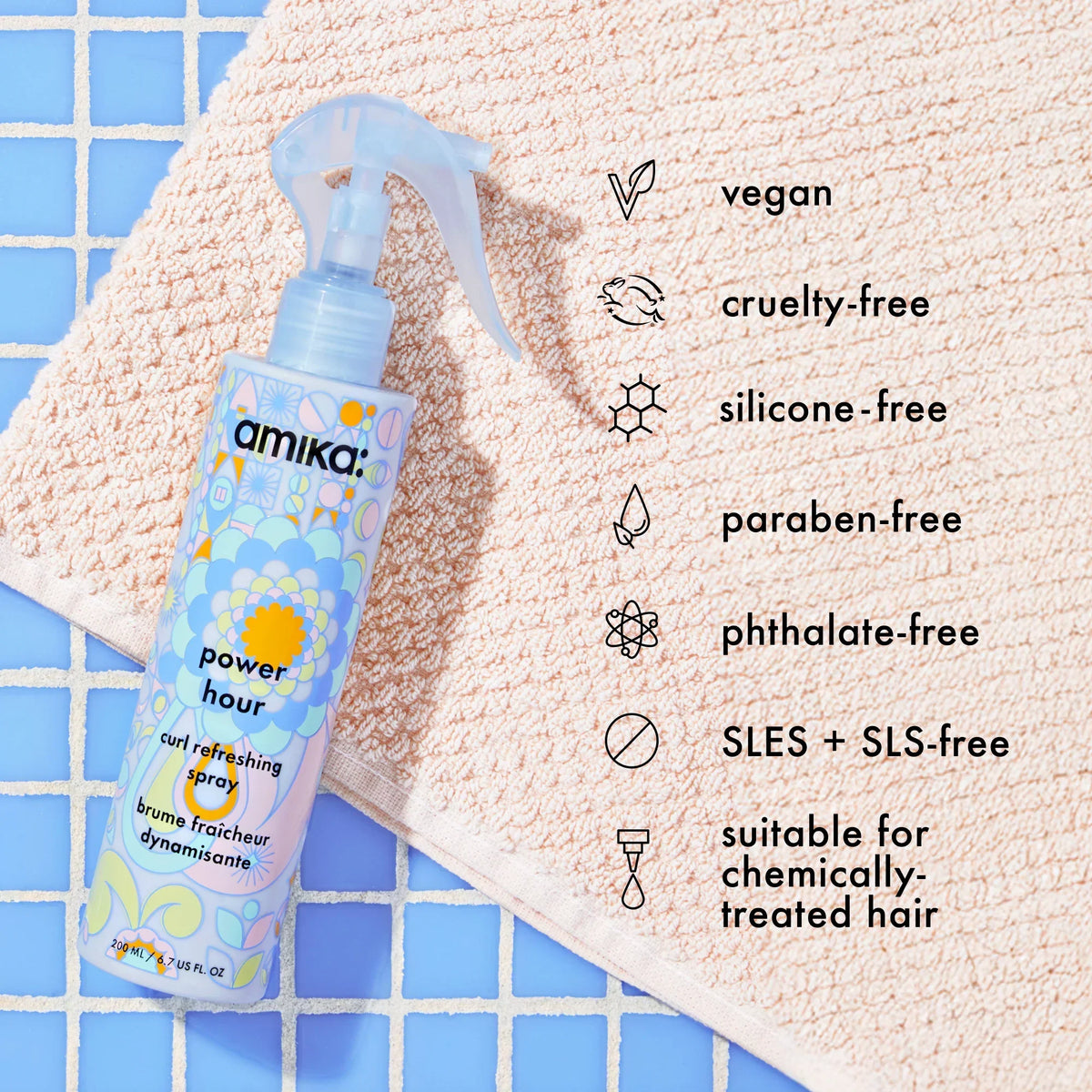 power hour curl hair refreshing spray