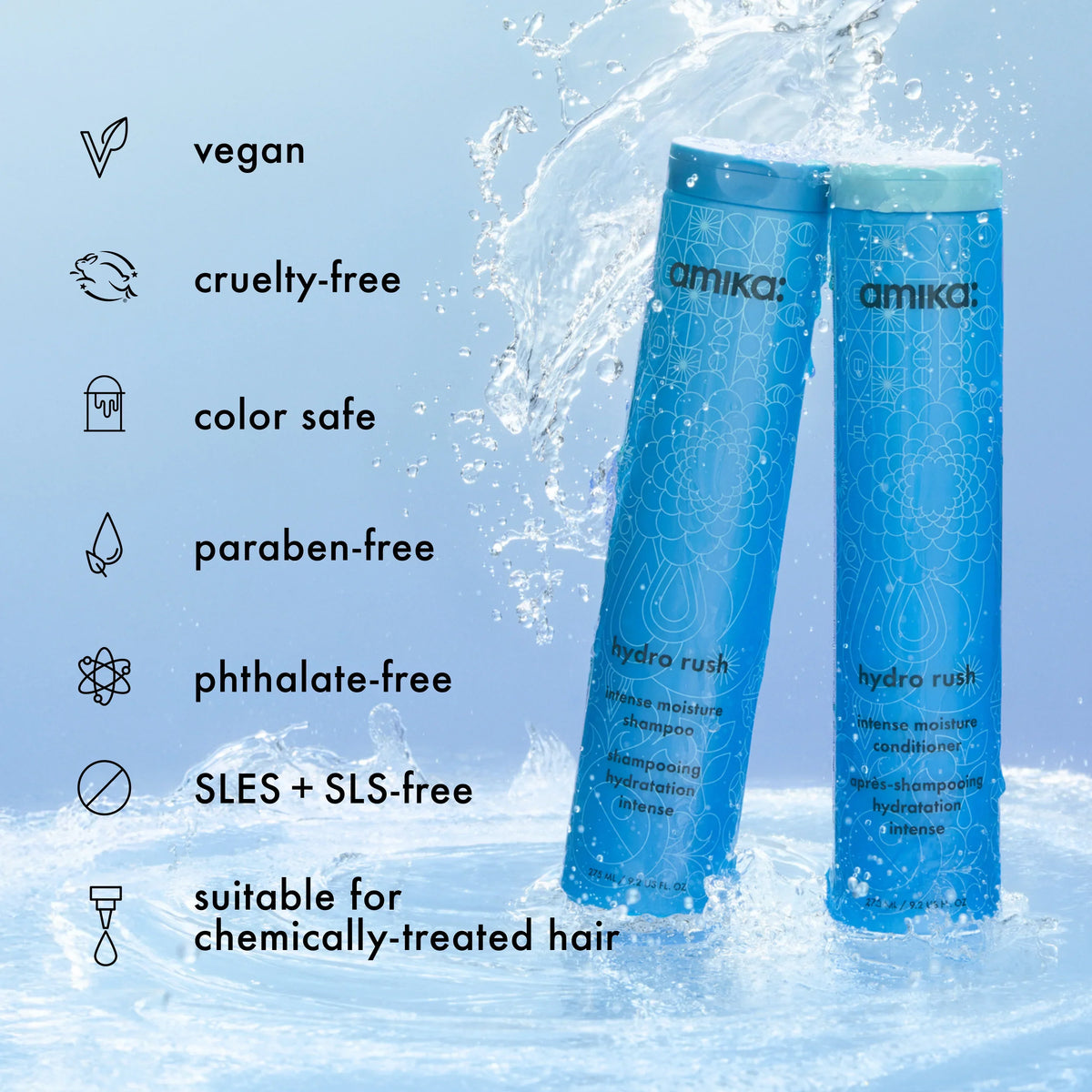 hydro rush intense moisture shampoo - 9.2 oz / 275 ml