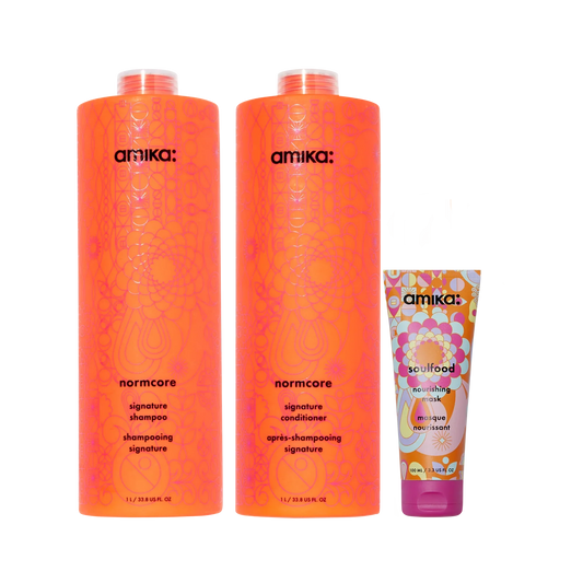 super-sized signature set normcore shampoo and conditioner + soulfood mask